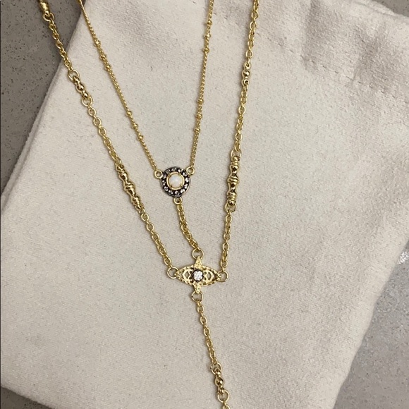 Kendra Scott Y-necklace in gold and opal - Picture 1 of 4